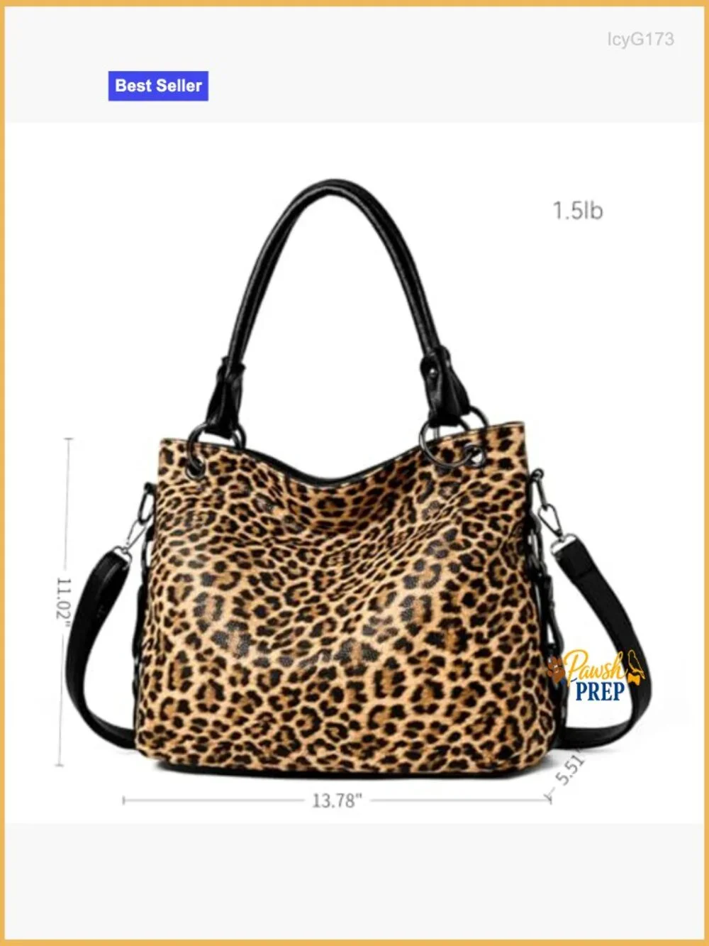 Leopard Print Hobo Bag Tote Shoulder Crossbody Purse Faux Leather